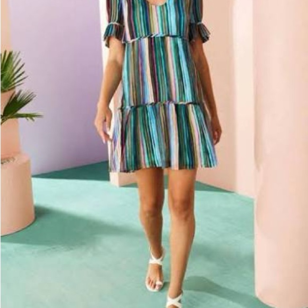 Marie Oliver Striped Multicolor Dress